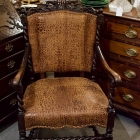 Brand new leather upholstered 1920’s era English chair