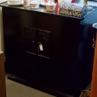 Black lacquered cabinet - 10 drawers