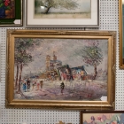 Large French scene painting