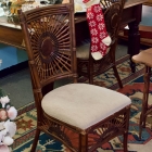 Vintage pair of bamboo chairs