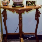 Vintage, custom-made, tripod table.