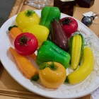 Handblown glass veggies & fruit
