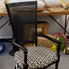 Vintage chair, caned back