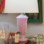 Pink vintage Italian glass lamp