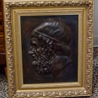 Antique portrait - plaque of Homer