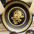 Black & gold wood bowl