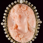 Victorian carved coral cameo
