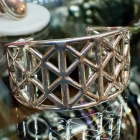 Sterling electroform geometric cuff