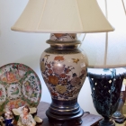 Asian floral lamp