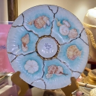 Blue / gold oyster plate