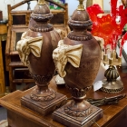 Pair of marble lamps