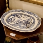 Blue willow early platter