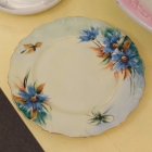 Blue flower plate