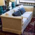 Cream Damask sofa