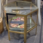 Regina Andrew small gold & glass table