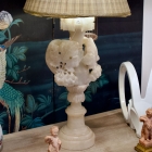 Pair of alabaster lamps