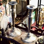 Vintage pair of candleholders - silverplate