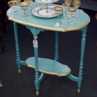 Tiffany blue & gold leaf table