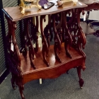 Antique Victorian library Canterbury table