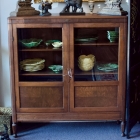 2 door bookcase cabinet