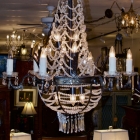 Iron & crystal chandelier