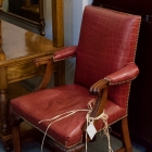 Red leather chair