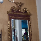 Mahogany gold gilt wood mirror