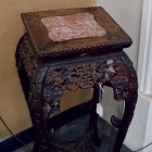 Carved oriental plant stand