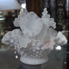 Cute hobnail milk glass