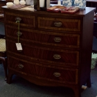 Banded, inlaid mahogany chest