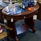 Oval mahogany table