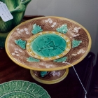 Circa 1875 English majolica compote