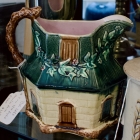 Circa 1890 English majolica house pitcher