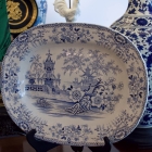 Antique blue & white platter