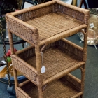 Wicker side table