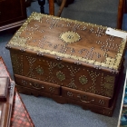 Old chest w/ polished brass tacks