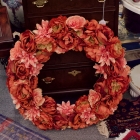 Silk flowers fall wreath