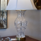 Pair of crystal lamps