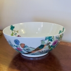 13” large decorative bowl w/ bird