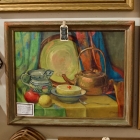 Fauvist still life oil on canvas; signed