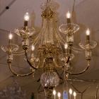 Hand blown lead crystal brass chandelier