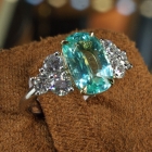 Platinum & 18K yellow gold paraiba tourmaline ring