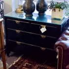 Pair of black chests by century