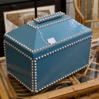 Leather studded box by Chelsea House