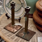 Copper candlesticks pair