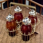 Antique cruet condiment set