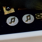 Music note cufflinks