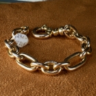 14K large link bracelet