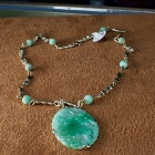 Art deco jade necklace