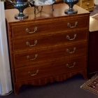 Maitland smith 4 drawer chest w/ inlay top